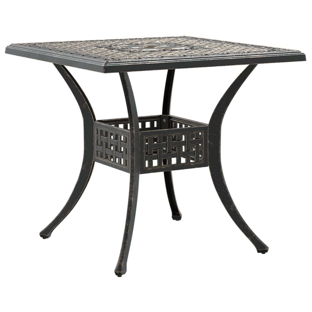 Tuintafel 80x80x75 cm gietaluminium bronskleurig is nu te koop bij PeponiXL, paradijselijk wonen!