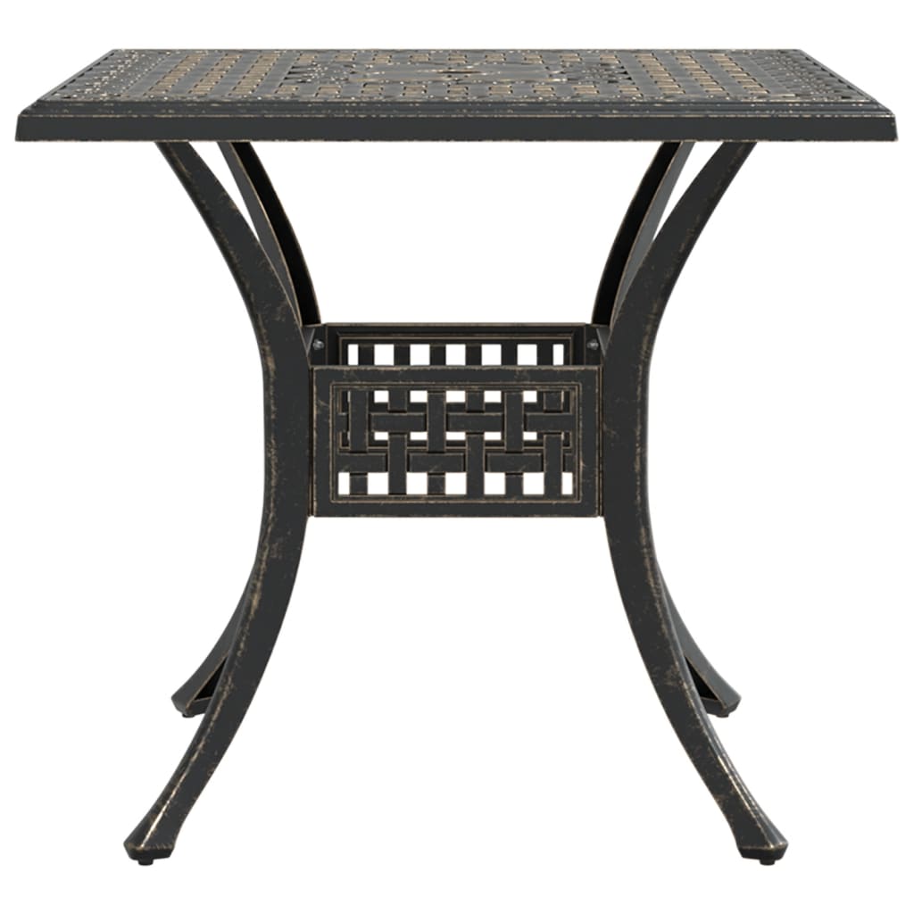 Tuintafel 80x80x75 cm gietaluminium bronskleurig is nu te koop bij PeponiXL, paradijselijk wonen!