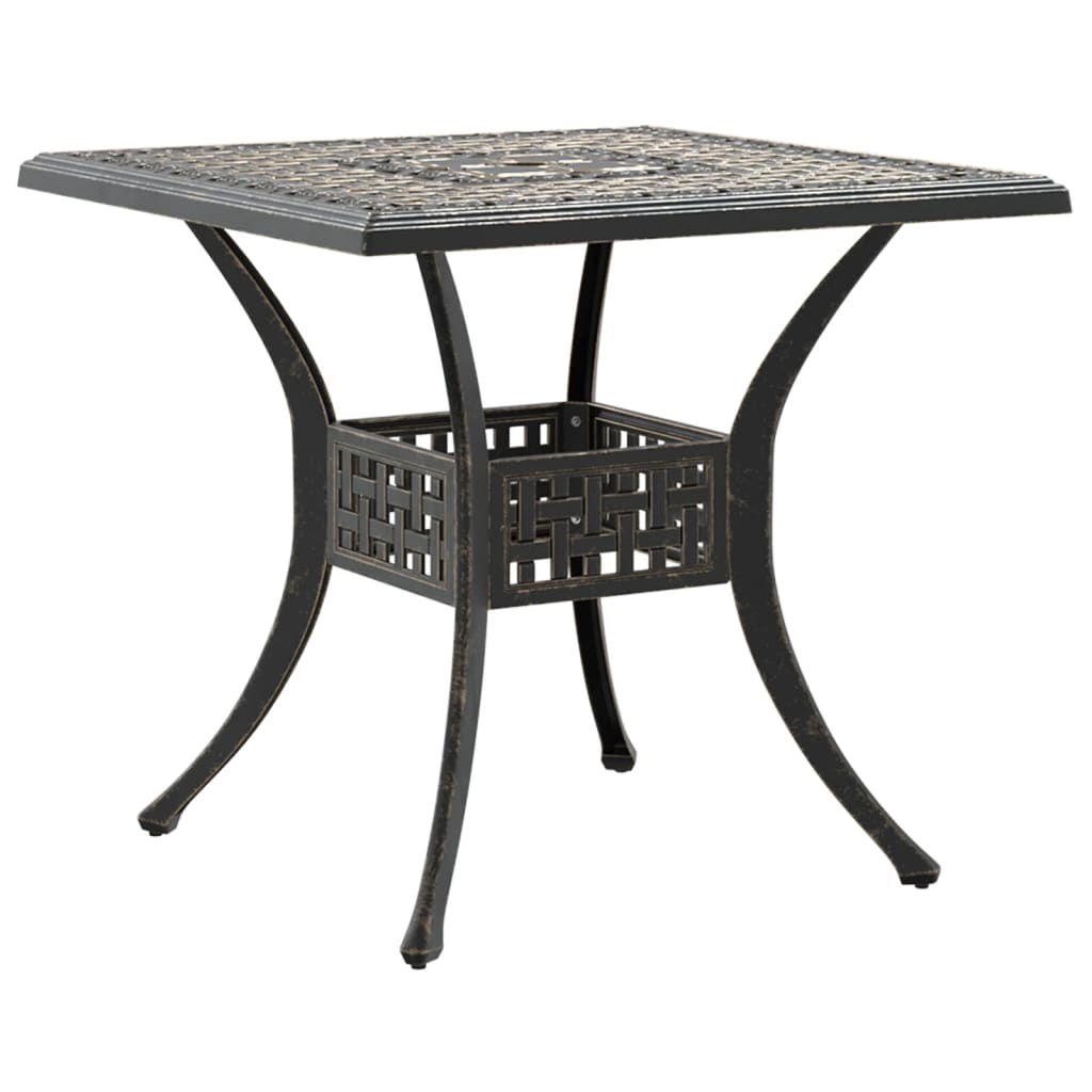 Tuintafel 80x80x75 cm gietaluminium bronskleurig is nu te koop bij PeponiXL, paradijselijk wonen!