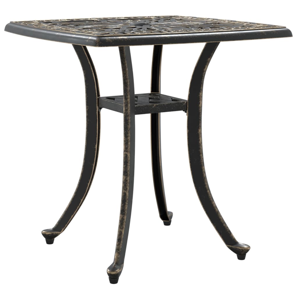Tuintafel 53x53x53 cm gietaluminium bronskleurig is nu te koop bij PeponiXL, paradijselijk wonen!