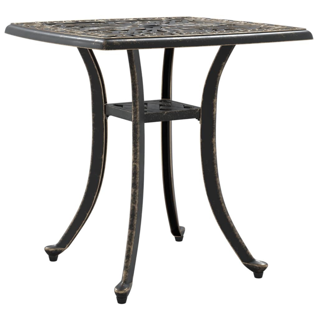 Tuintafel 53x53x53 cm gietaluminium bronskleurig is nu te koop bij PeponiXL, paradijselijk wonen!