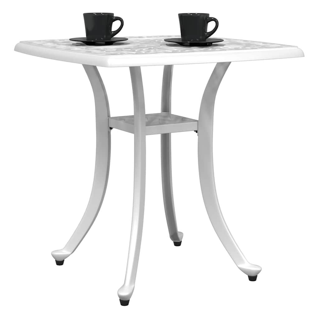 Tuintafel 53x53x53 cm gietaluminium wit