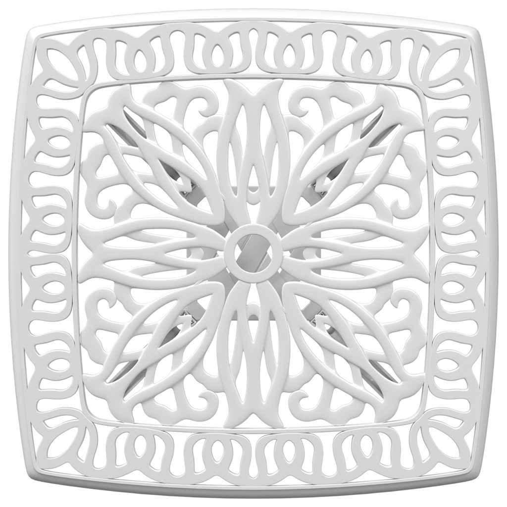Tuintafel 53x53x53 cm gietaluminium wit