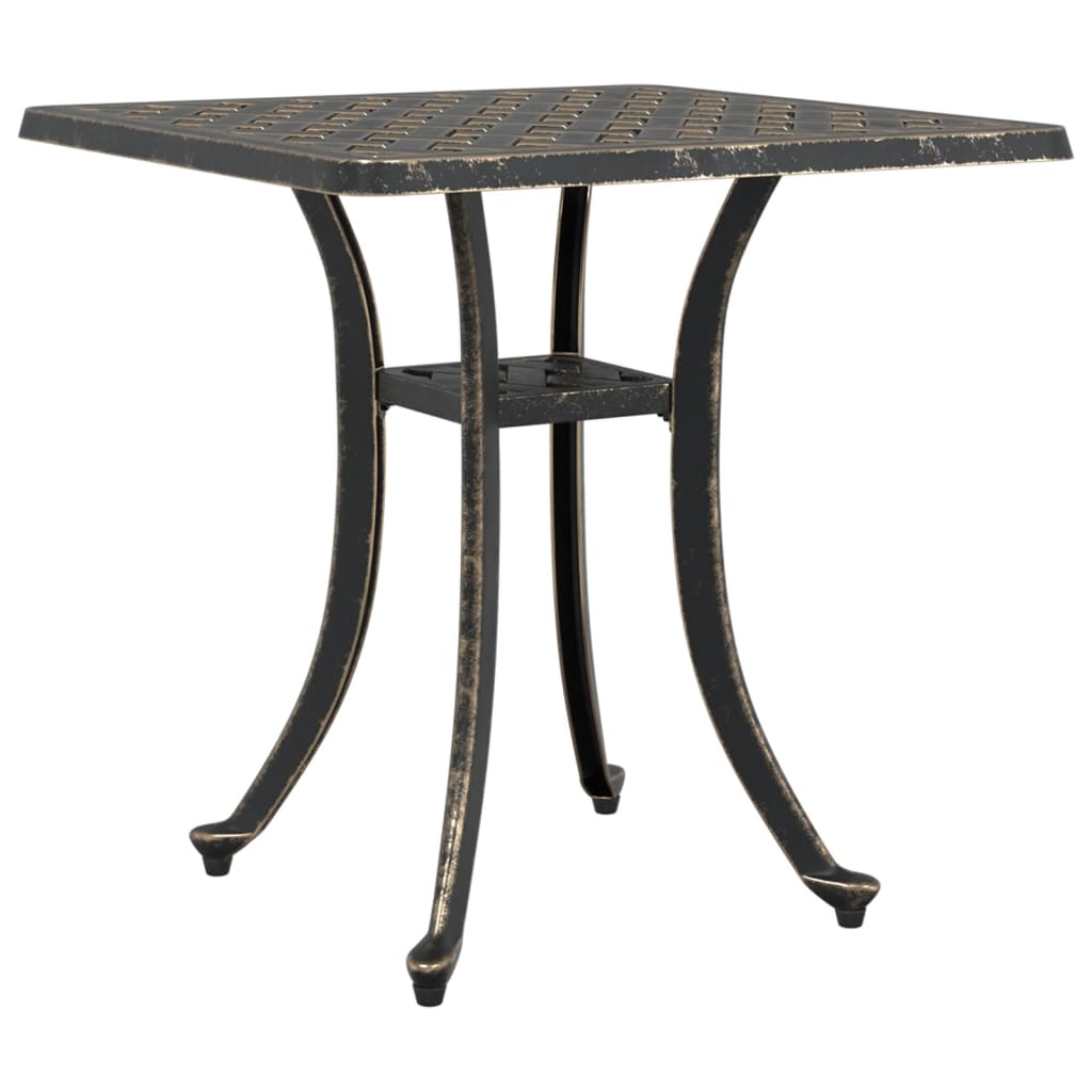 Tuintafel 53x53x53 cm gietaluminium bronskleurig is nu te koop bij PeponiXL, paradijselijk wonen!