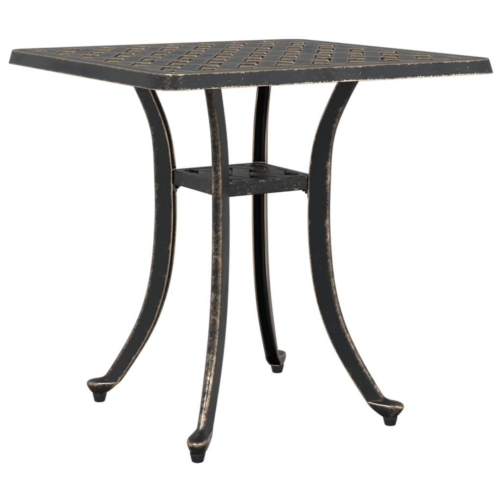 Tuintafel 53x53x53 cm gietaluminium bronskleurig is nu te koop bij PeponiXL, paradijselijk wonen!