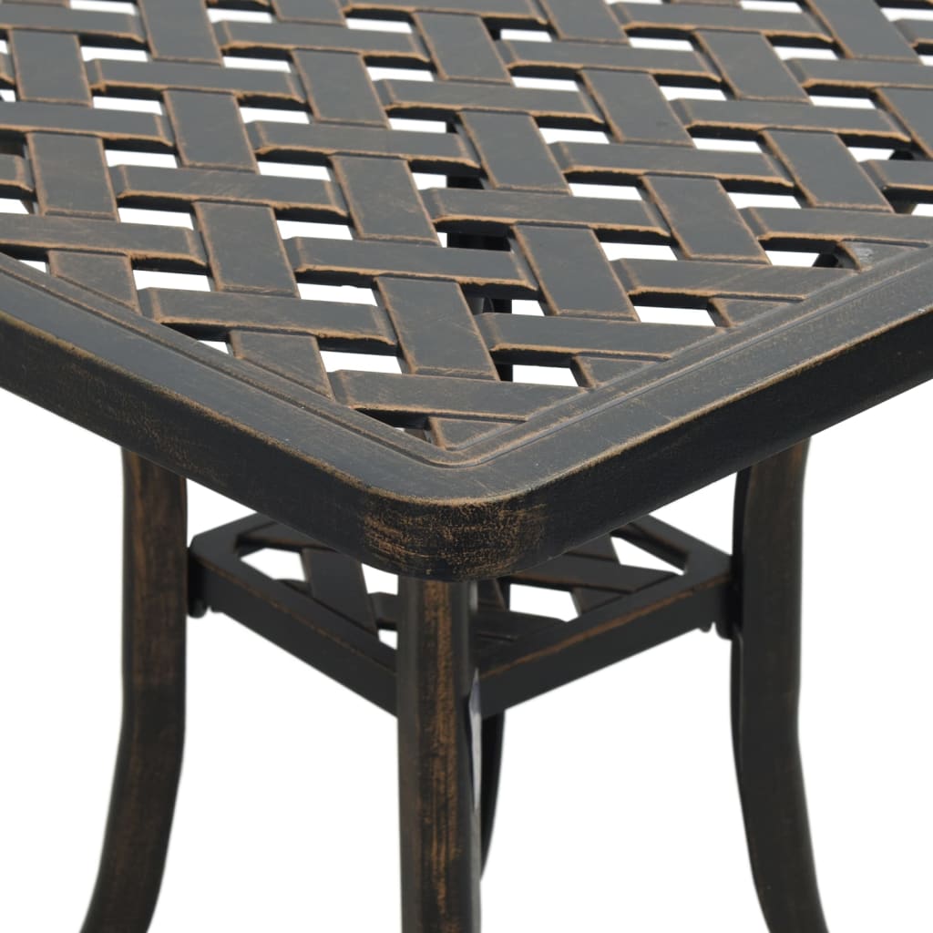 Tuintafel 53x53x53 cm gietaluminium bronskleurig is nu te koop bij PeponiXL, paradijselijk wonen!