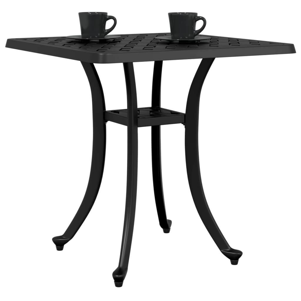 Tuintafel 53x53x53 cm gietaluminium zwart is nu te koop bij PeponiXL, paradijselijk wonen!