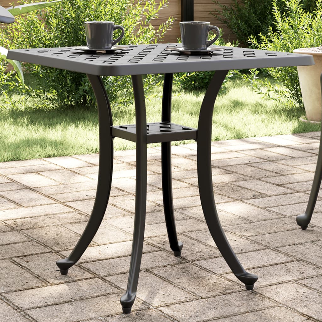 Tuintafel 53x53x53 cm gietaluminium zwart is nu te koop bij PeponiXL, paradijselijk wonen!