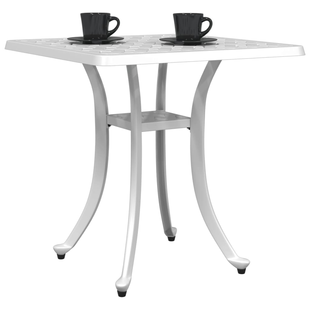 Tuintafel 53x53x53 cm gietaluminium wit is nu te koop bij PeponiXL, paradijselijk wonen!