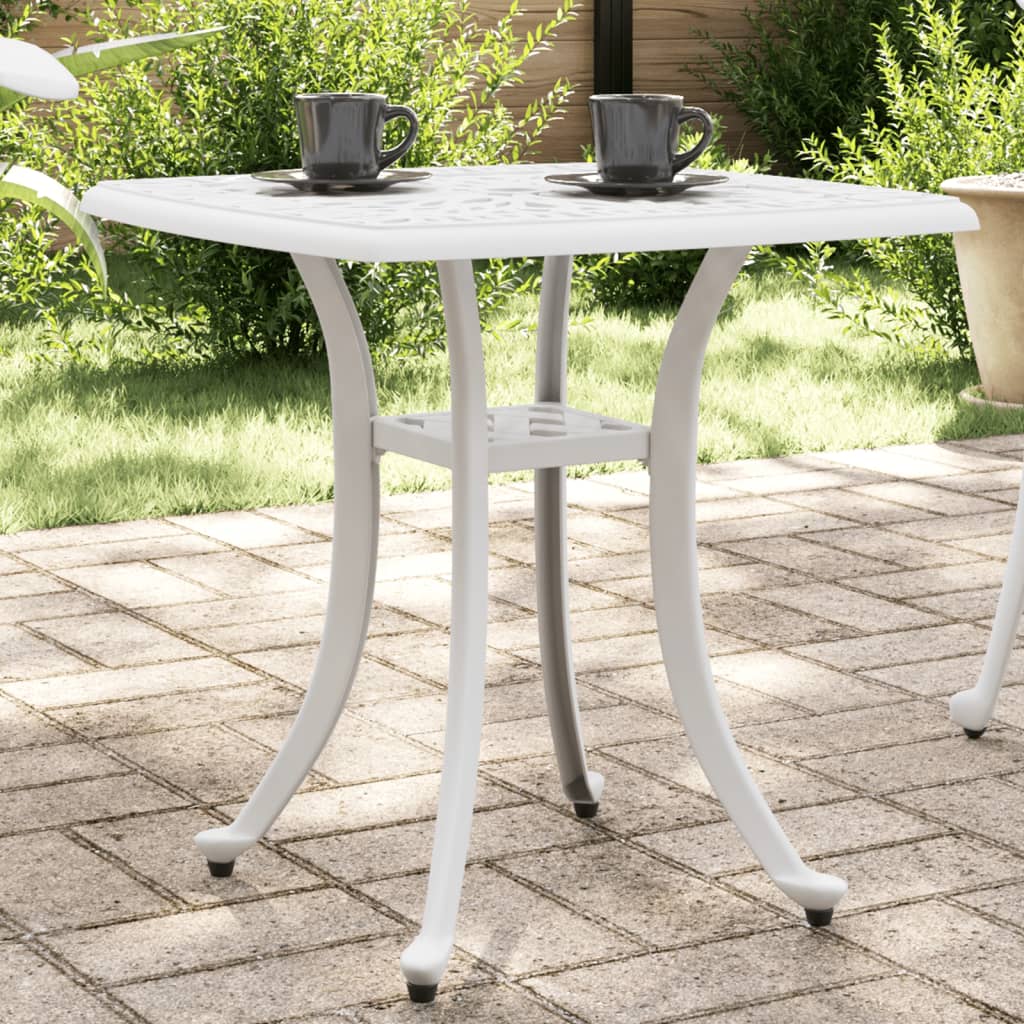 Tuintafel 53x53x53 cm gietaluminium wit is nu te koop bij PeponiXL, paradijselijk wonen!