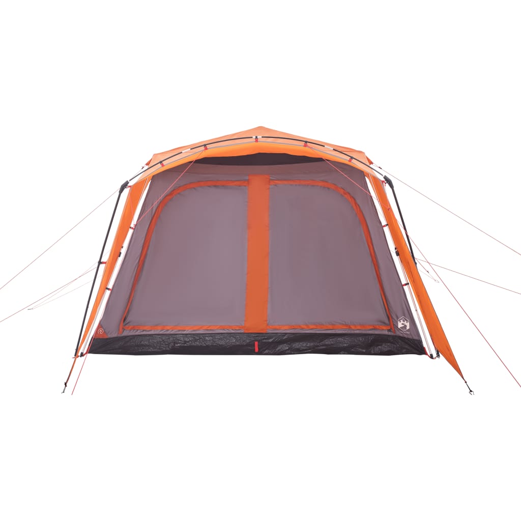 Tent met luifel 9-persoons snelontgrendeling grijs en oranje is nu te koop bij PeponiXL, paradijselijk wonen!