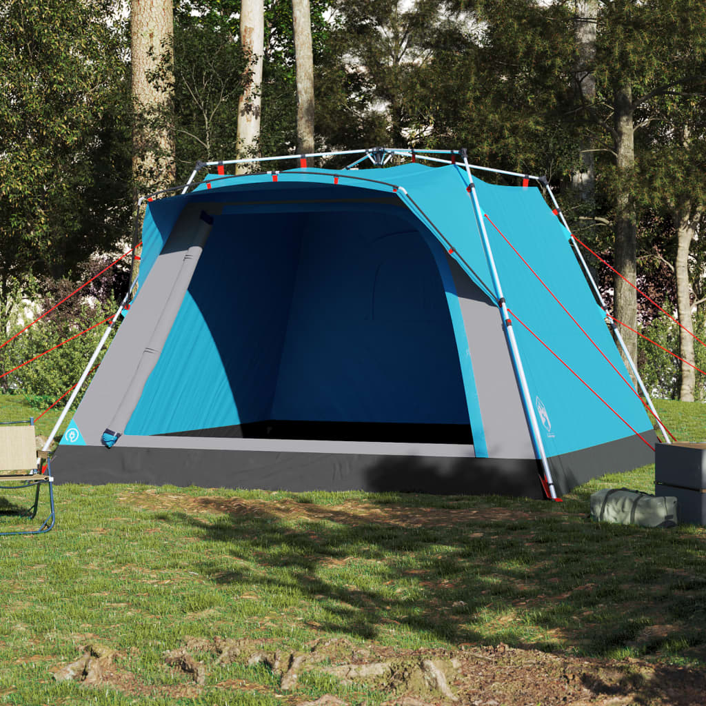 Kampeertent 4-persoons snelontgrendeling blauw is nu te koop bij PeponiXL, paradijselijk wonen!