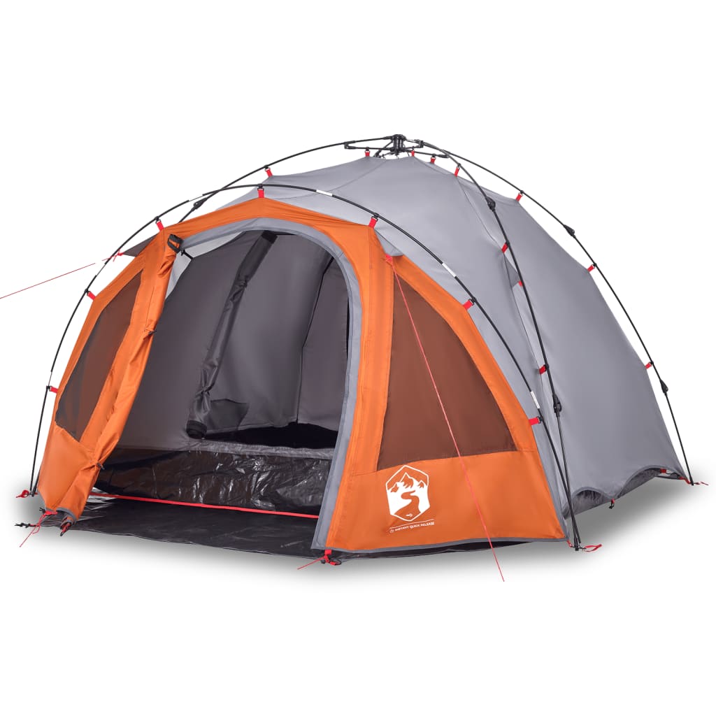 Koepeltent 3-persoons snelontgrendeling grijs en oranje is nu te koop bij PeponiXL, paradijselijk wonen!