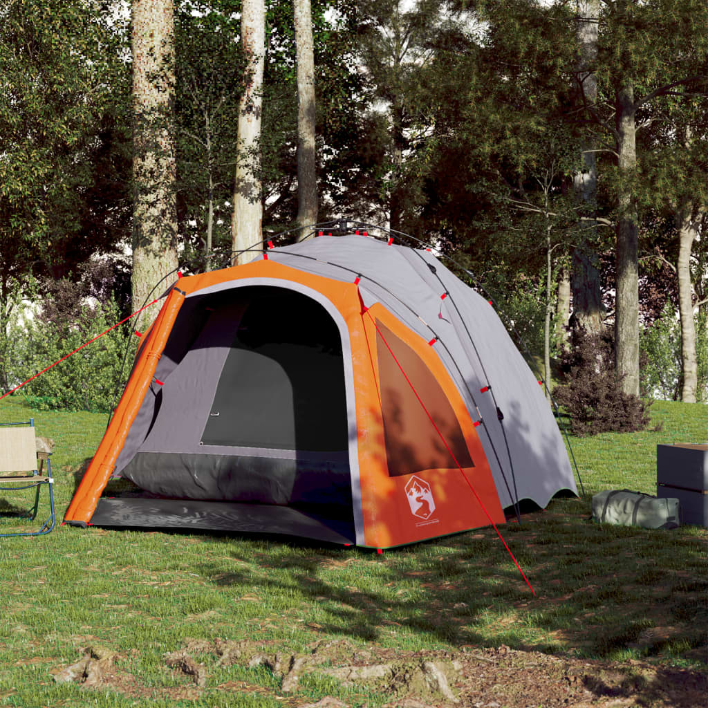 Koepeltent 3-persoons snelontgrendeling grijs en oranje is nu te koop bij PeponiXL, paradijselijk wonen!