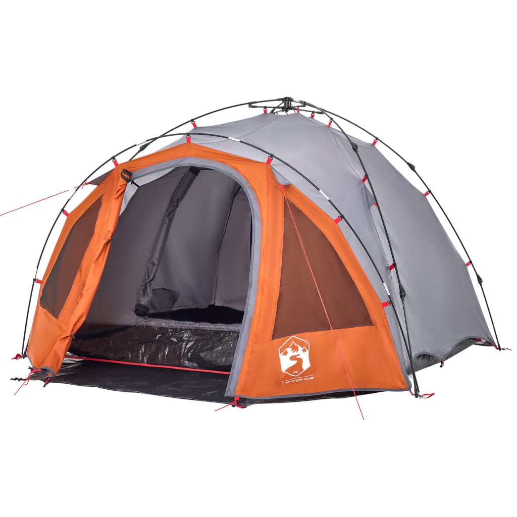 Koepeltent 3-persoons snelontgrendeling grijs en oranje is nu te koop bij PeponiXL, paradijselijk wonen!