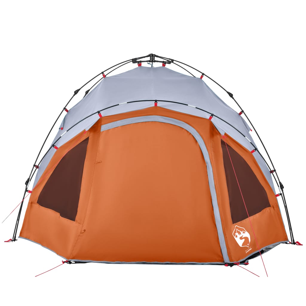 Koepeltent 3-persoons snelontgrendeling grijs en oranje is nu te koop bij PeponiXL, paradijselijk wonen!