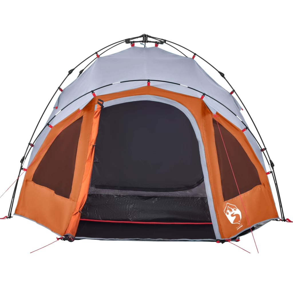 Koepeltent 3-persoons snelontgrendeling grijs en oranje is nu te koop bij PeponiXL, paradijselijk wonen!