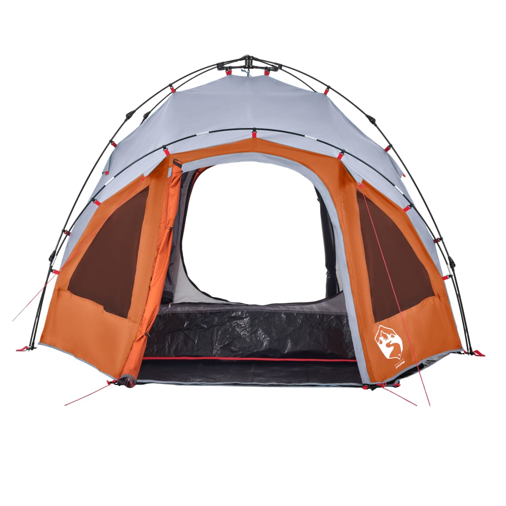 Koepeltent 3-persoons snelontgrendeling grijs en oranje is nu te koop bij PeponiXL, paradijselijk wonen!