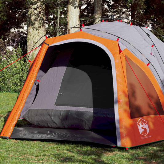 Koepeltent 3-persoons snelontgrendeling grijs en oranje is nu te koop bij PeponiXL, paradijselijk wonen!