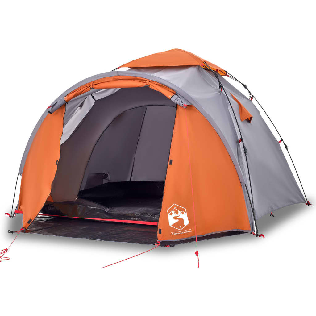 Koepeltent 3-persoons snelontgrendeling grijs en oranje is nu te koop bij PeponiXL, paradijselijk wonen!