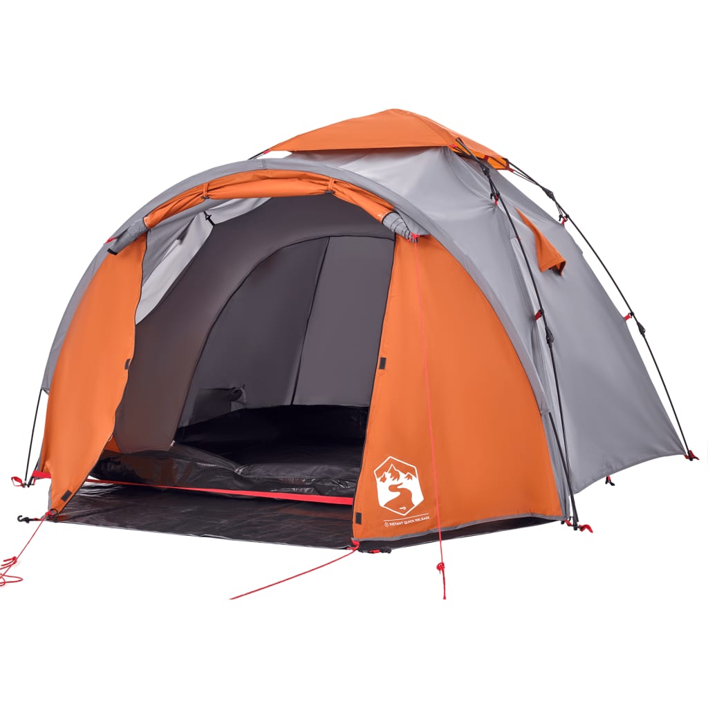 Koepeltent 3-persoons snelontgrendeling grijs en oranje is nu te koop bij PeponiXL, paradijselijk wonen!