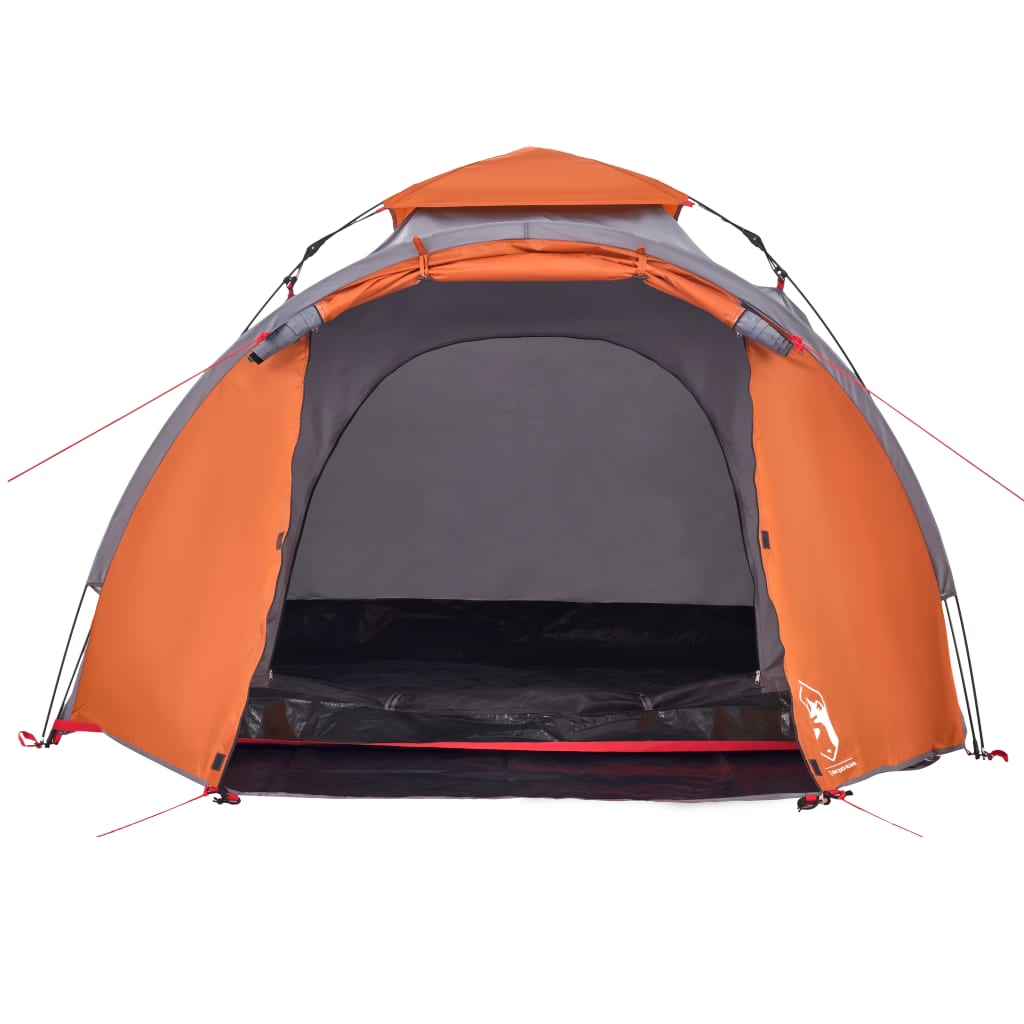 Koepeltent 3-persoons snelontgrendeling grijs en oranje is nu te koop bij PeponiXL, paradijselijk wonen!