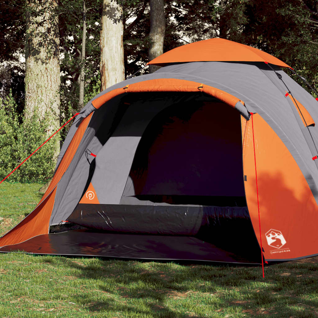 Koepeltent 3-persoons snelontgrendeling grijs en oranje is nu te koop bij PeponiXL, paradijselijk wonen!