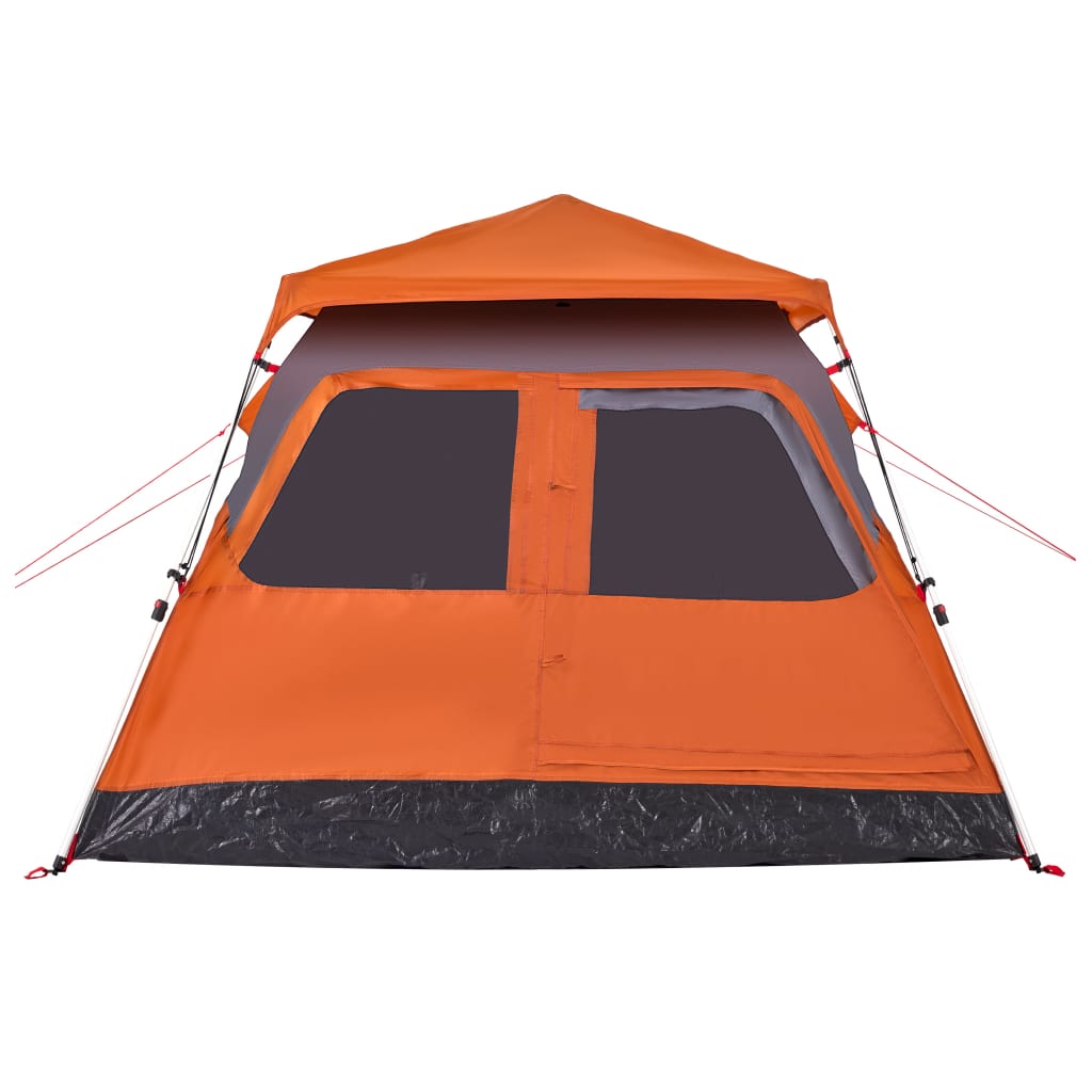 Koepeltent 4-persoons snelontgrendeling grijs en oranje is nu te koop bij PeponiXL, paradijselijk wonen!