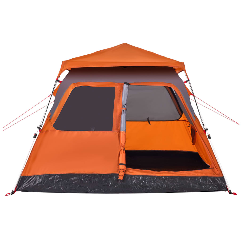 Koepeltent 4-persoons snelontgrendeling grijs en oranje is nu te koop bij PeponiXL, paradijselijk wonen!