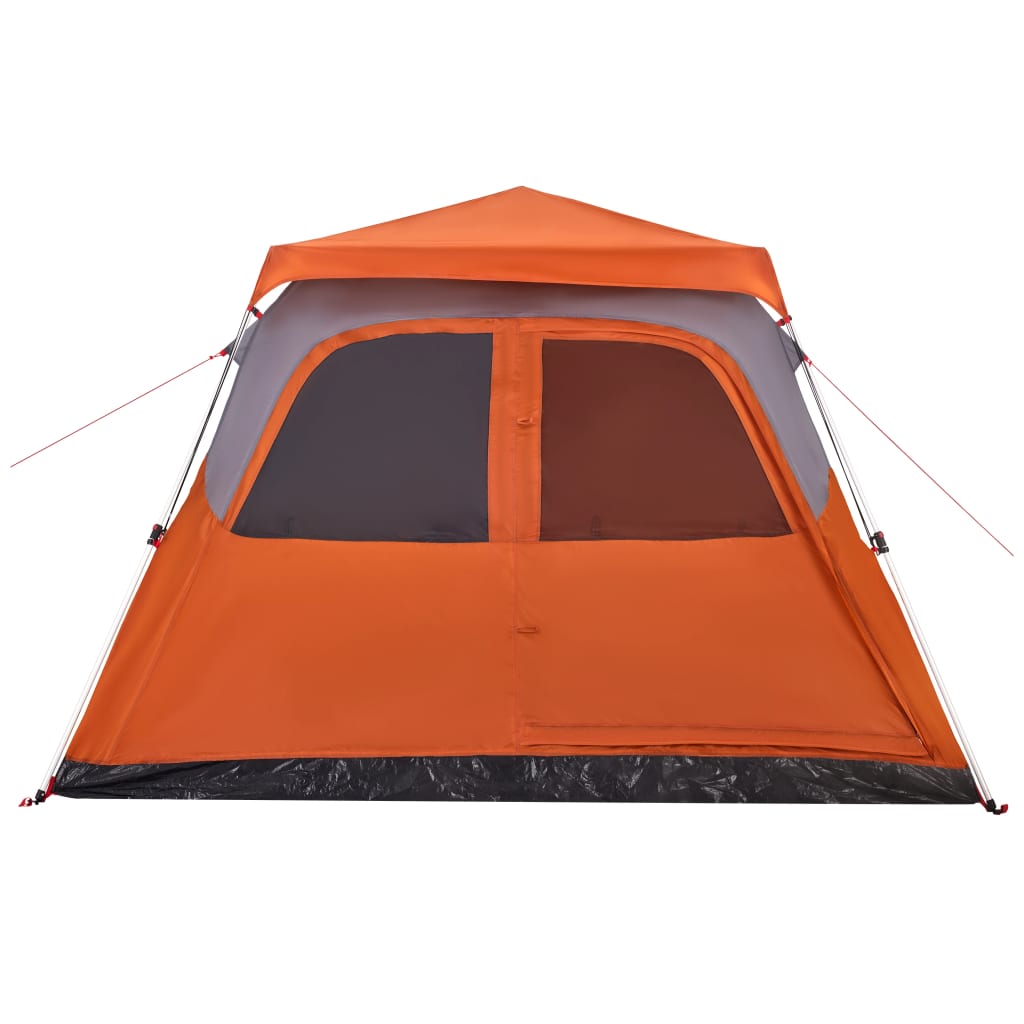 Koepeltent 6-persoons snelontgrendeling grijs en oranje is nu te koop bij PeponiXL, paradijselijk wonen!