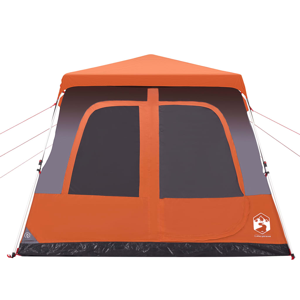 Koepeltent 8-persoons snelontgrendeling grijs en oranje is nu te koop bij PeponiXL, paradijselijk wonen!