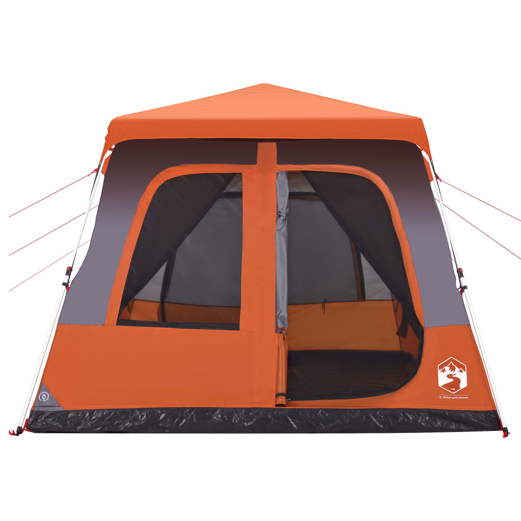 Koepeltent 8-persoons snelontgrendeling grijs en oranje is nu te koop bij PeponiXL, paradijselijk wonen!