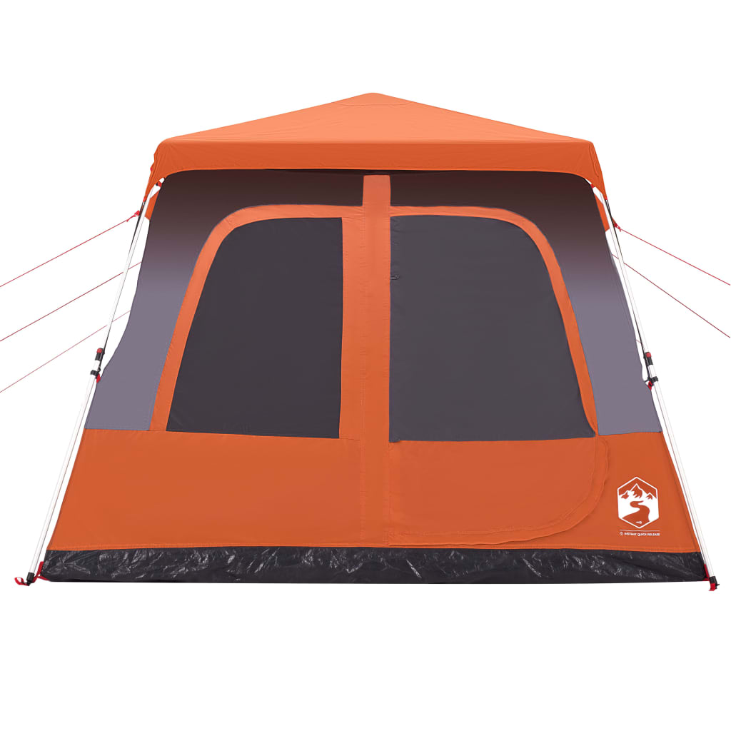 Koepeltent 8-persoons snelontgrendeling grijs en oranje is nu te koop bij PeponiXL, paradijselijk wonen!