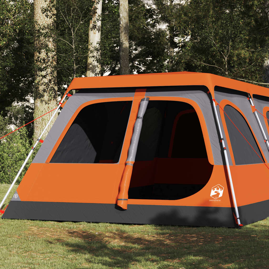 Koepeltent 8-persoons snelontgrendeling grijs en oranje is nu te koop bij PeponiXL, paradijselijk wonen!