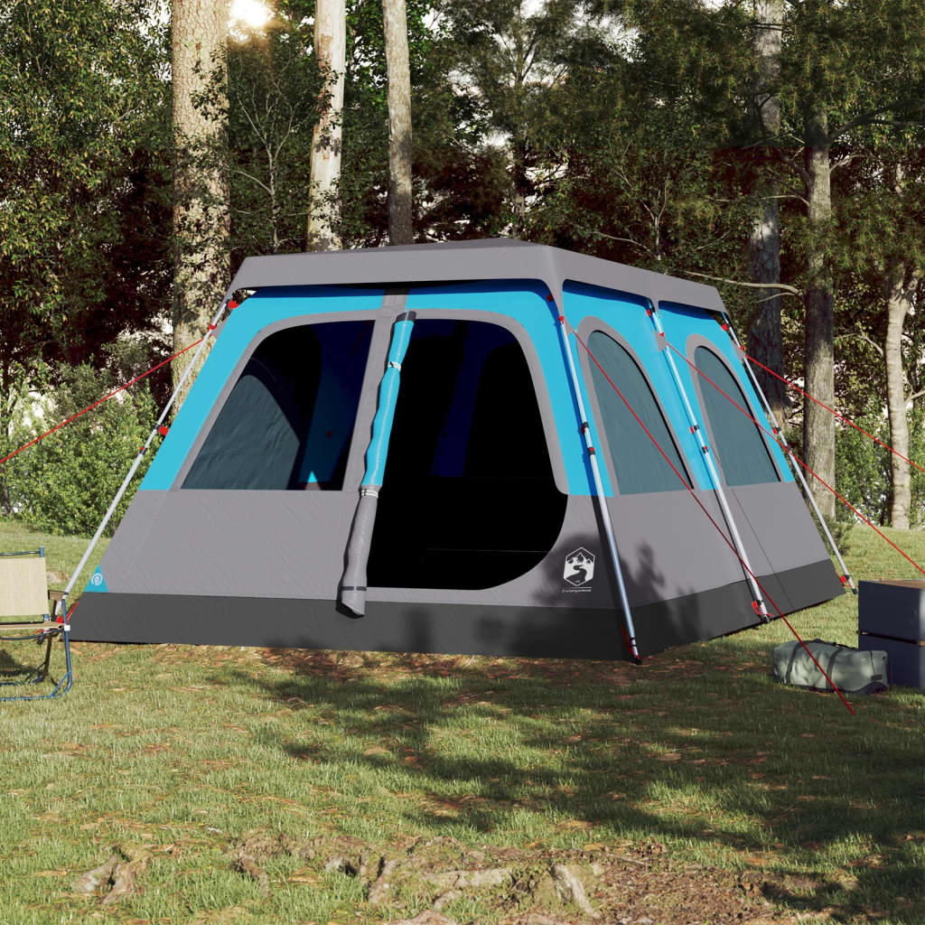 Koepeltent 10-persoons snelontgrendeling blauw is nu te koop bij PeponiXL, paradijselijk wonen!