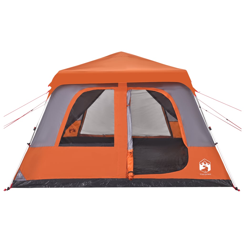 Koepeltent 10-persoons snelontgrendeling grijs en oranje is nu te koop bij PeponiXL, paradijselijk wonen!
