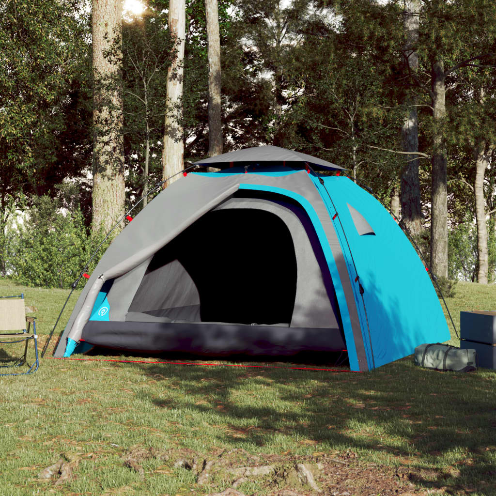 Koepeltent 4-persoons snelontgrendeling blauw is nu te koop bij PeponiXL, paradijselijk wonen!