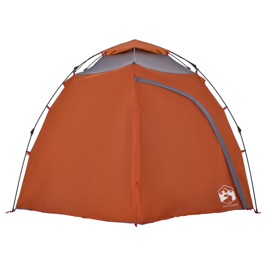 Koepeltent 4-persoons snelontgrendeling grijs en oranje is nu te koop bij PeponiXL, paradijselijk wonen!
