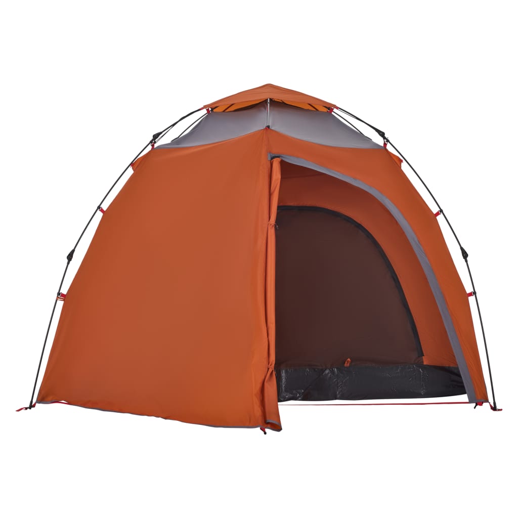 Koepeltent 4-persoons snelontgrendeling grijs en oranje is nu te koop bij PeponiXL, paradijselijk wonen!