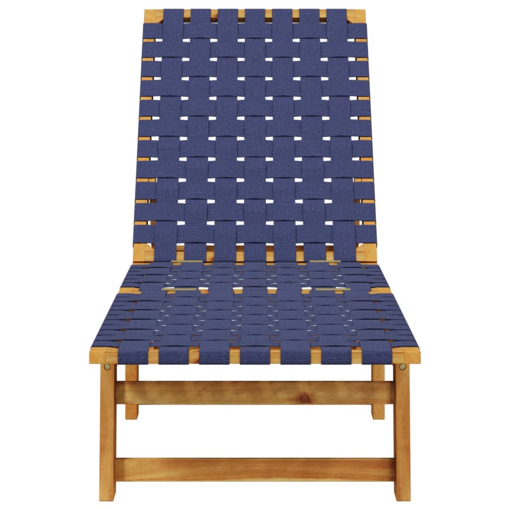 Ligbed massief acaciahout en stof donkerblauw is nu te koop bij PeponiXL, paradijselijk wonen!