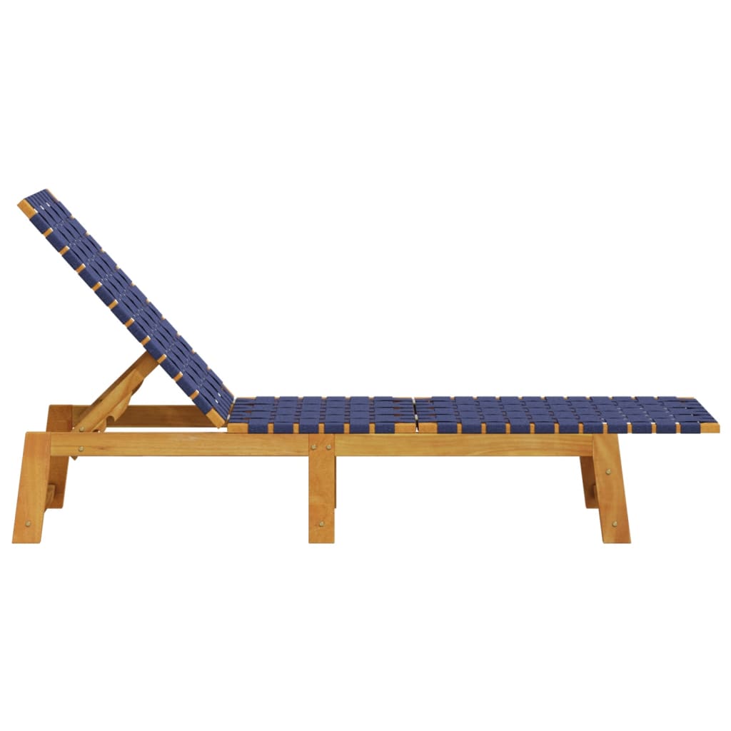 Ligbed massief acaciahout en stof donkerblauw is nu te koop bij PeponiXL, paradijselijk wonen!