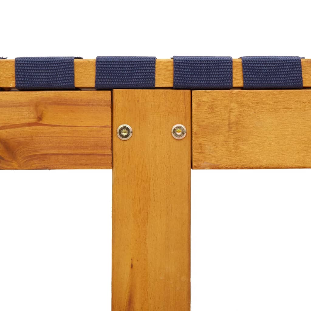 Ligbed massief acaciahout en stof donkerblauw is nu te koop bij PeponiXL, paradijselijk wonen!