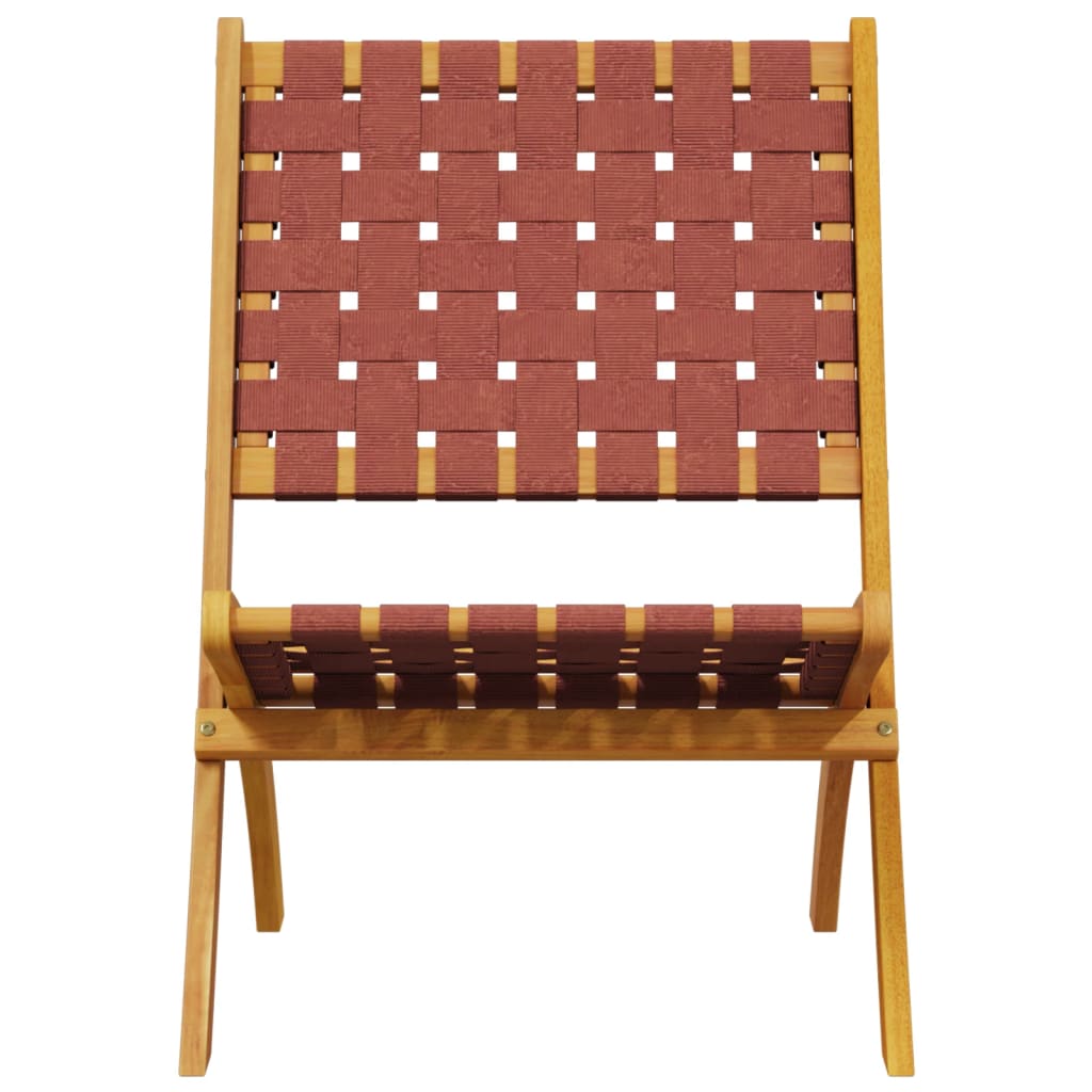 Tuinstoelen 2 st inklapbaar massief acaciahout en stof rood is nu te koop bij PeponiXL, paradijselijk wonen!