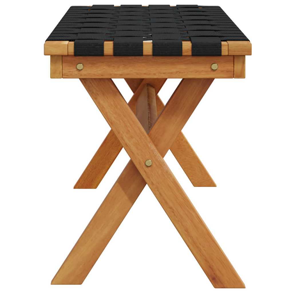 Tuinbank massief acaciahout en stof zwart is nu te koop bij PeponiXL, paradijselijk wonen!