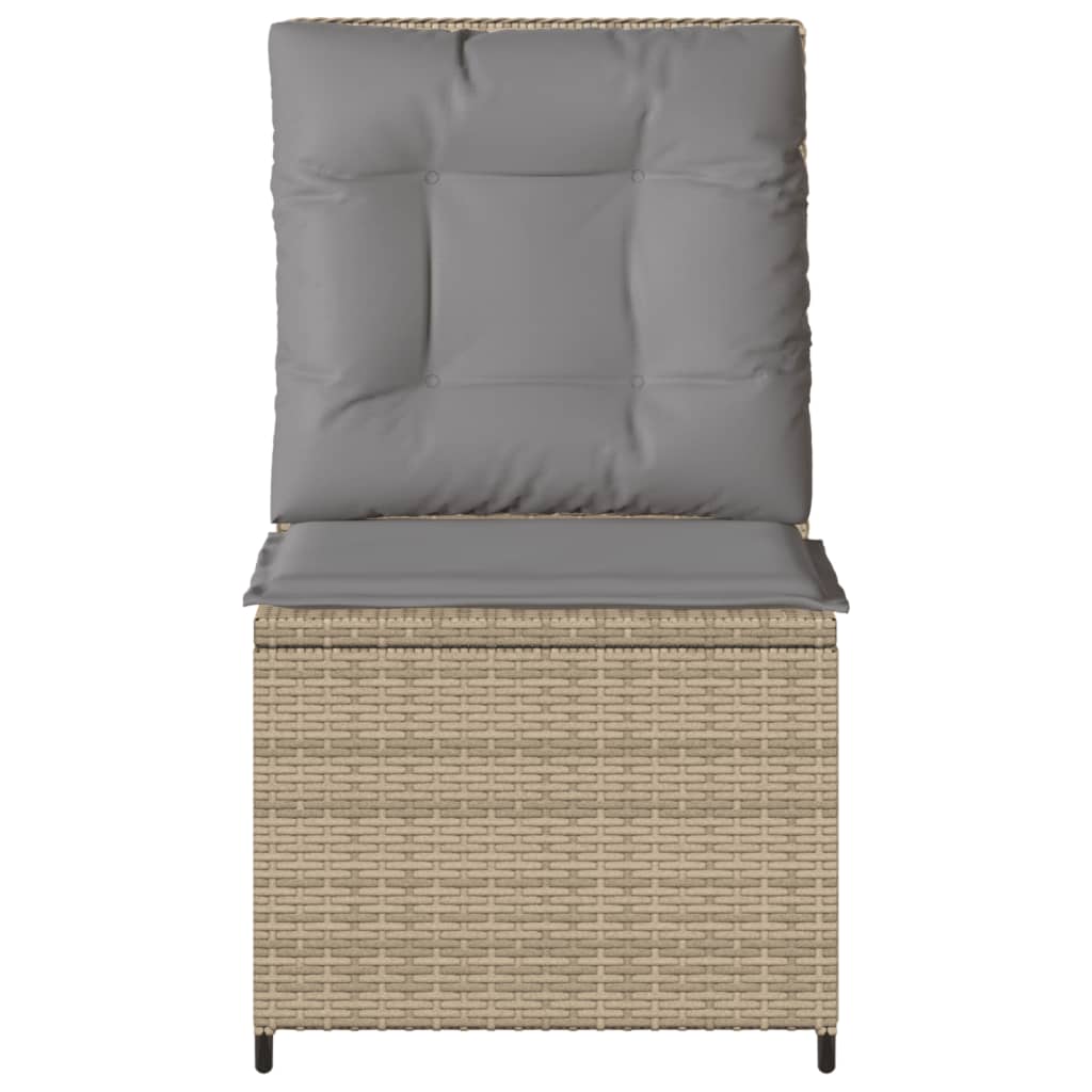 Tuinbank verstelbaar met kussens poly rattan beige is nu te koop bij PeponiXL, paradijselijk wonen!