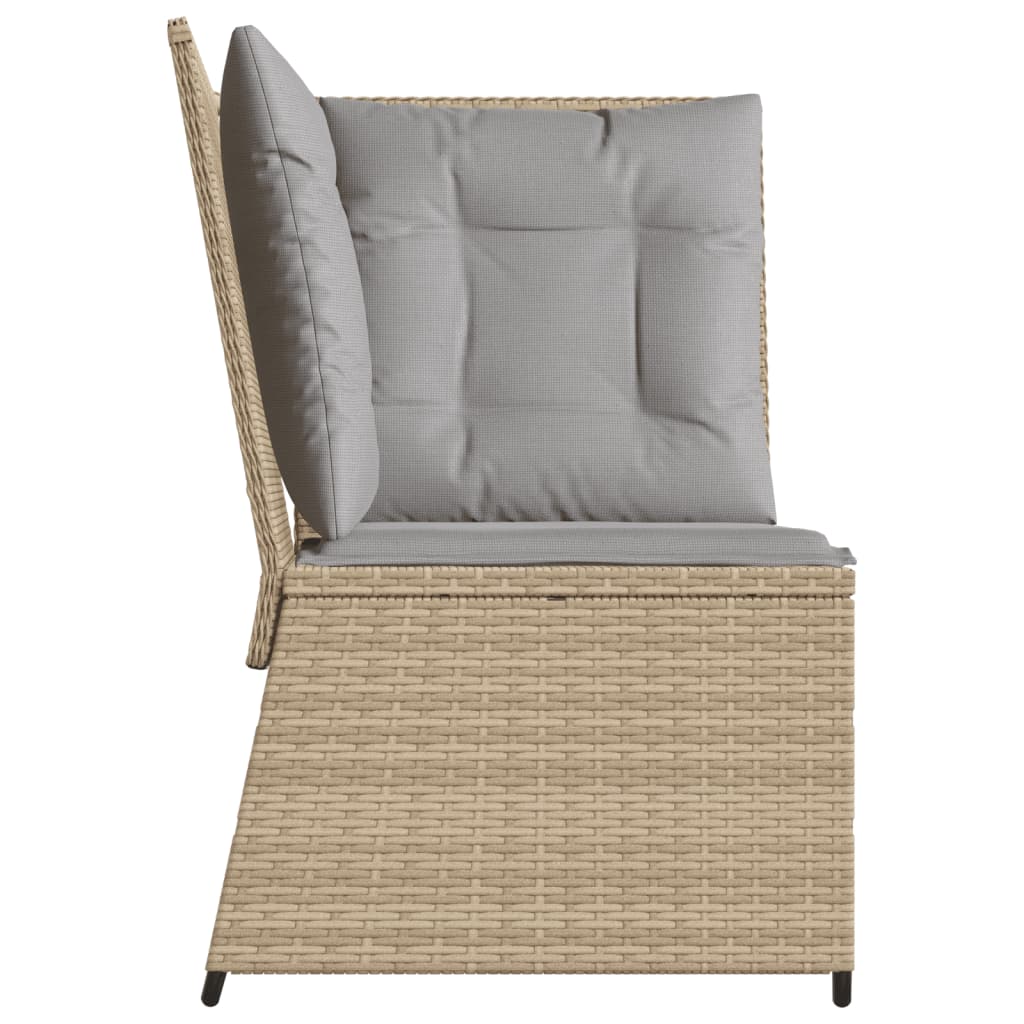 Tuinhoekbank met kussens poly rattan beige is nu te koop bij PeponiXL, paradijselijk wonen!