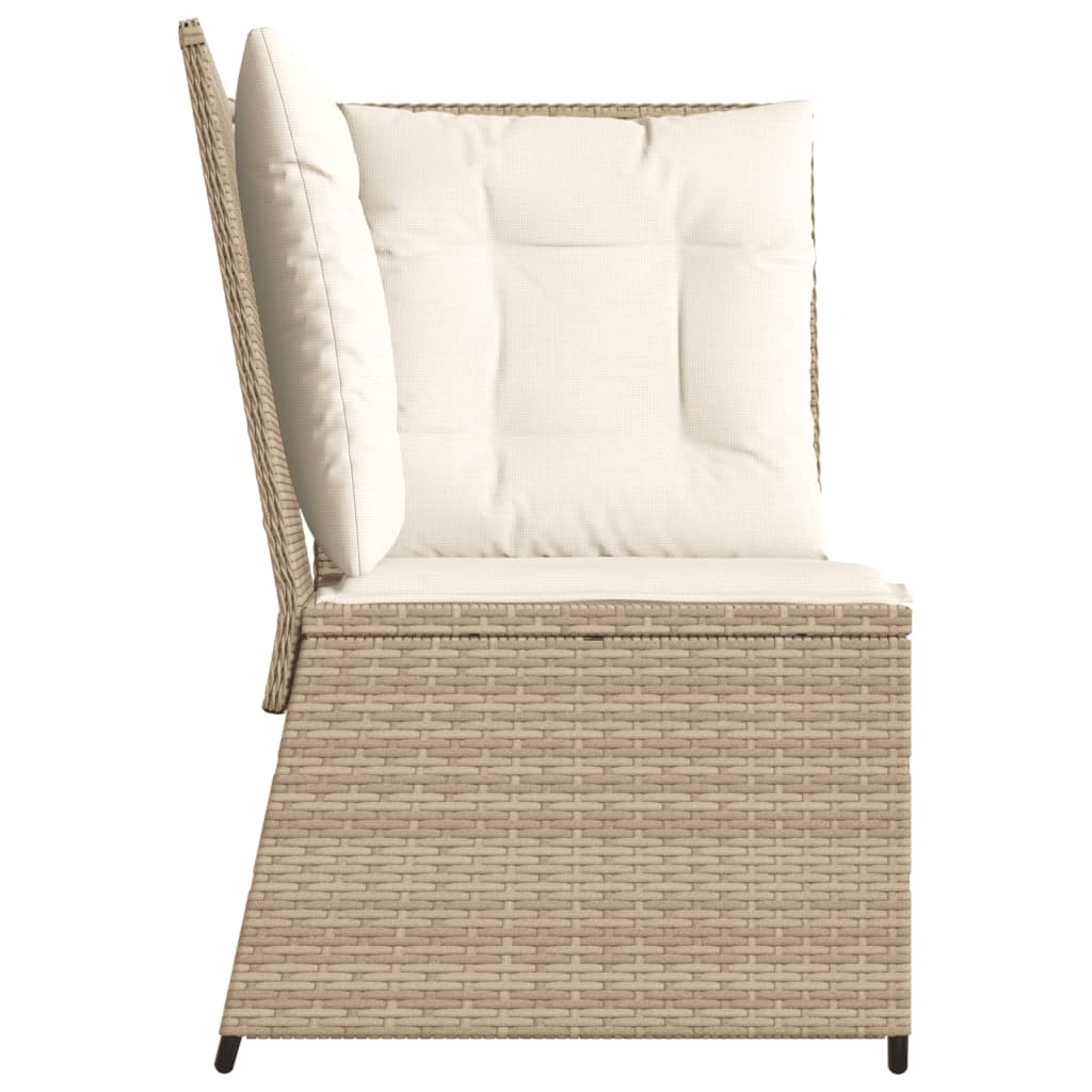 Tuinhoekbank met kussens poly rattan beige is nu te koop bij PeponiXL, paradijselijk wonen!