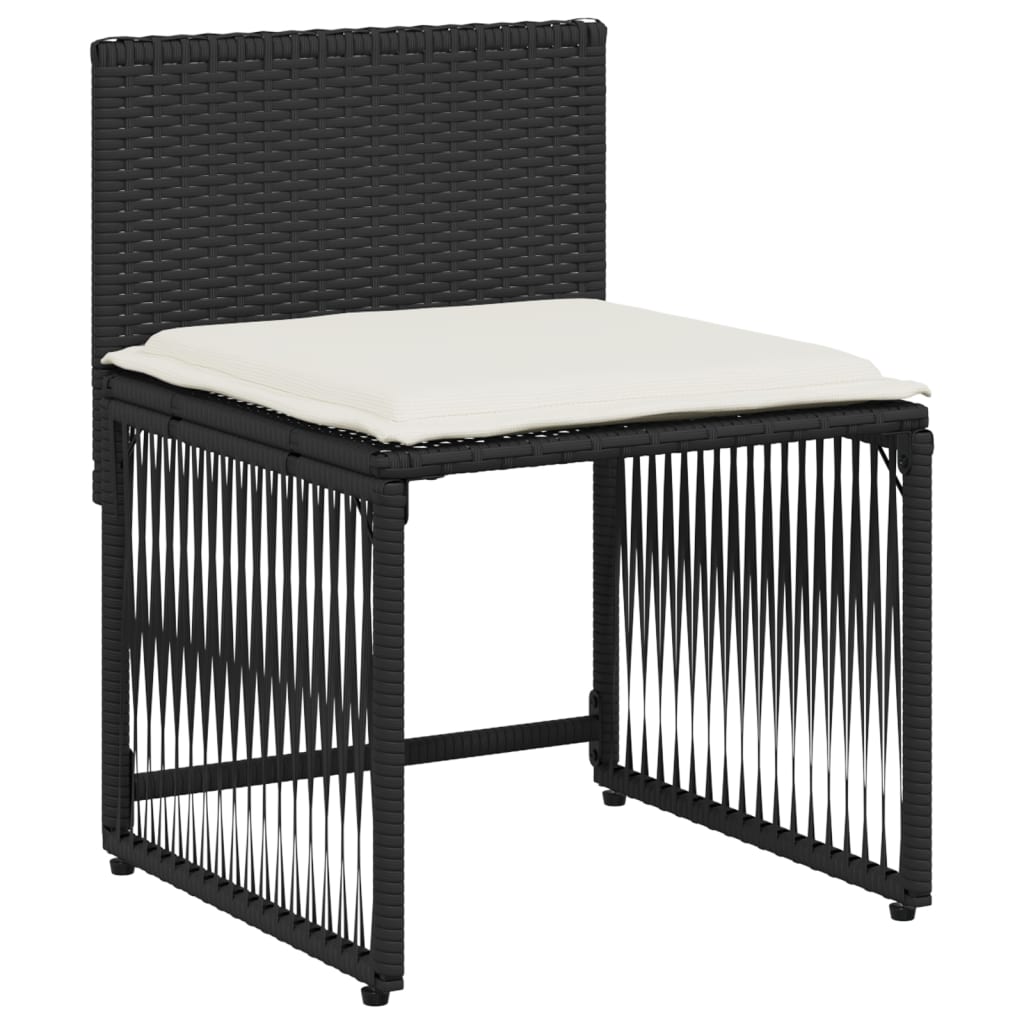 7-delige Tuinset met kussens poly rattan zwart is nu te koop bij PeponiXL, paradijselijk wonen!