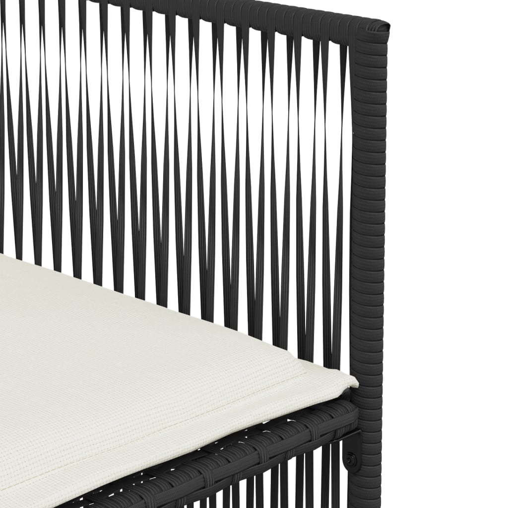 7-delige Tuinset met kussens poly rattan zwart is nu te koop bij PeponiXL, paradijselijk wonen!