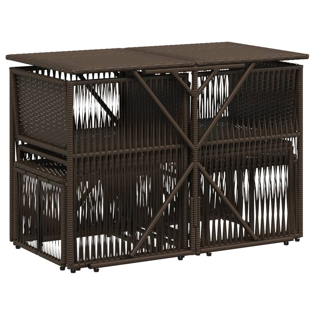 7-delige Tuinset met kussens poly rattan bruin is nu te koop bij PeponiXL, paradijselijk wonen!